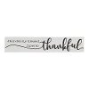 31 Inch Off White and Black Thankful Wood Wall Sign