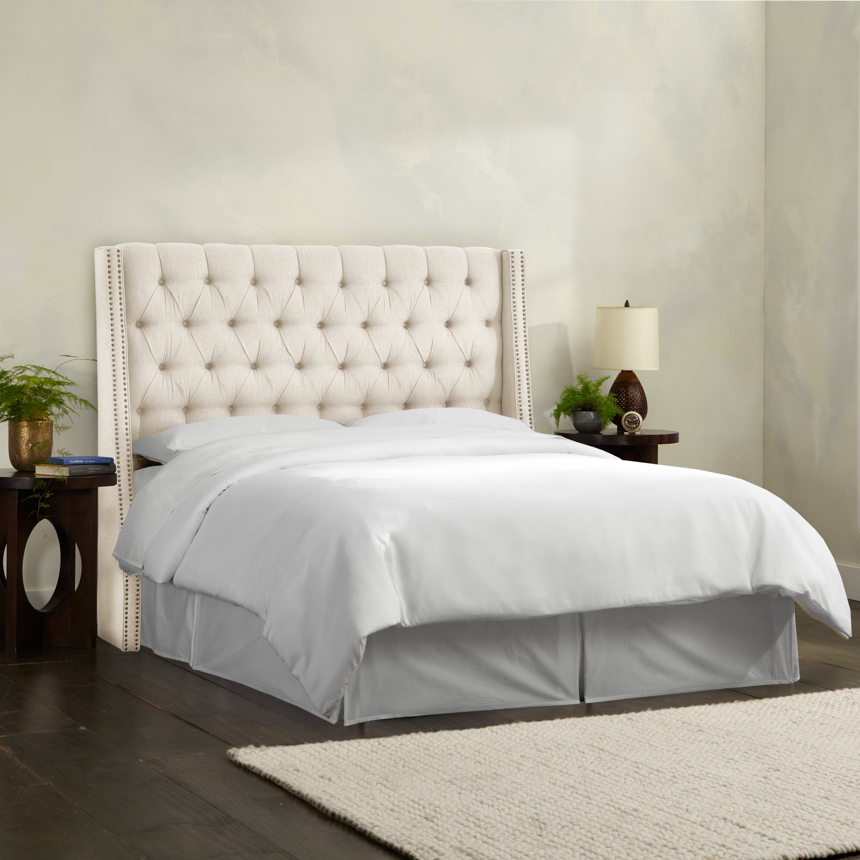 122NB-BRLNNTLC Queen Stone Tufted Headboard-1