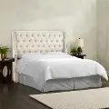 121NB-BRLNNTLC Riley Cream Tufted Wingback Full Headboard - Skyline Furniture