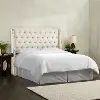 120NB-BRLNNTLC Riley Cream Tufted Wingback Twin Headboard - Skyline Furniture