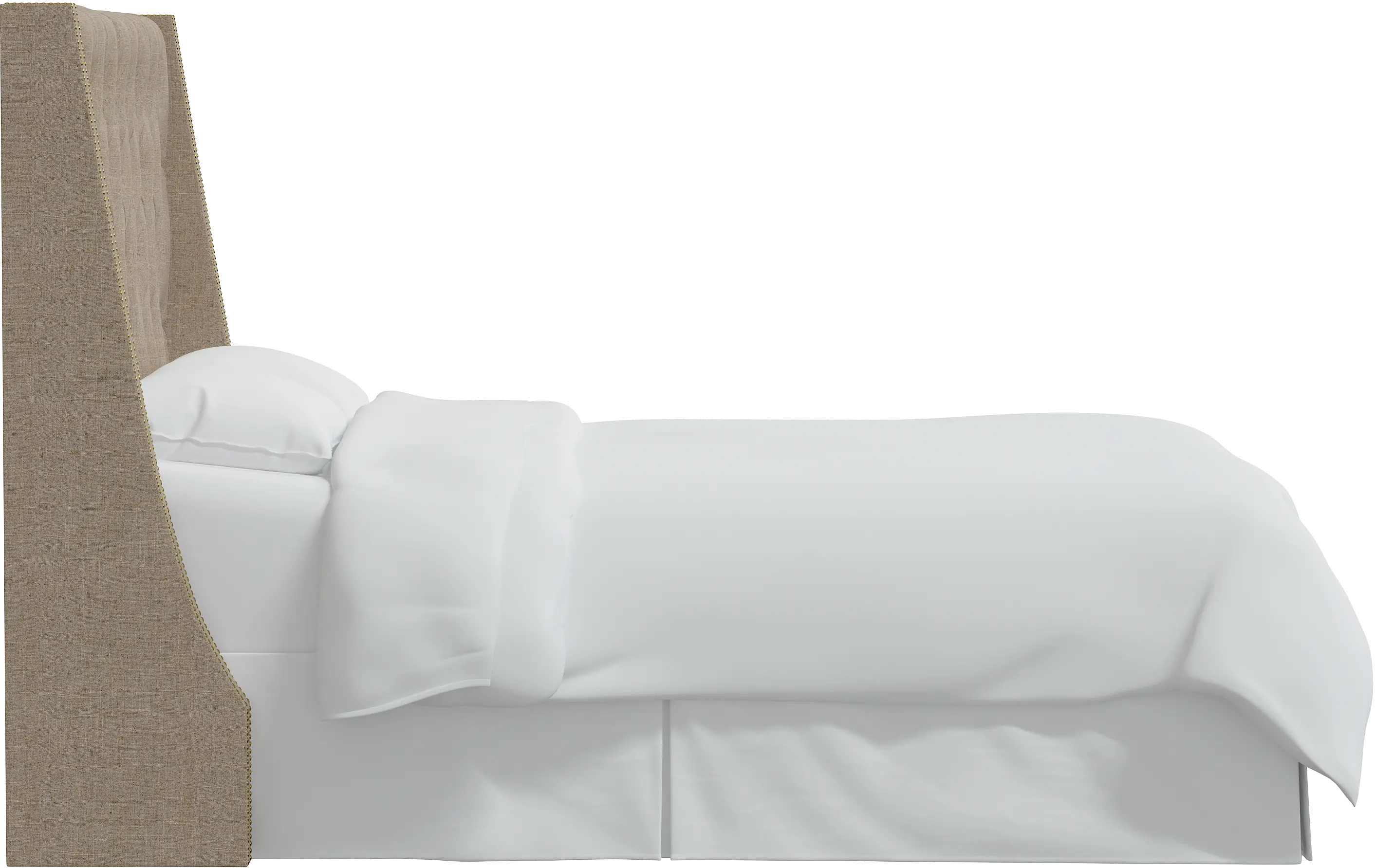 124NB-BRLNNSND California King Sandstone Tufted Headboard-3