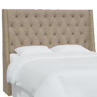 122NB-BRLNNSND Queen Sandstone Tufted Headboard