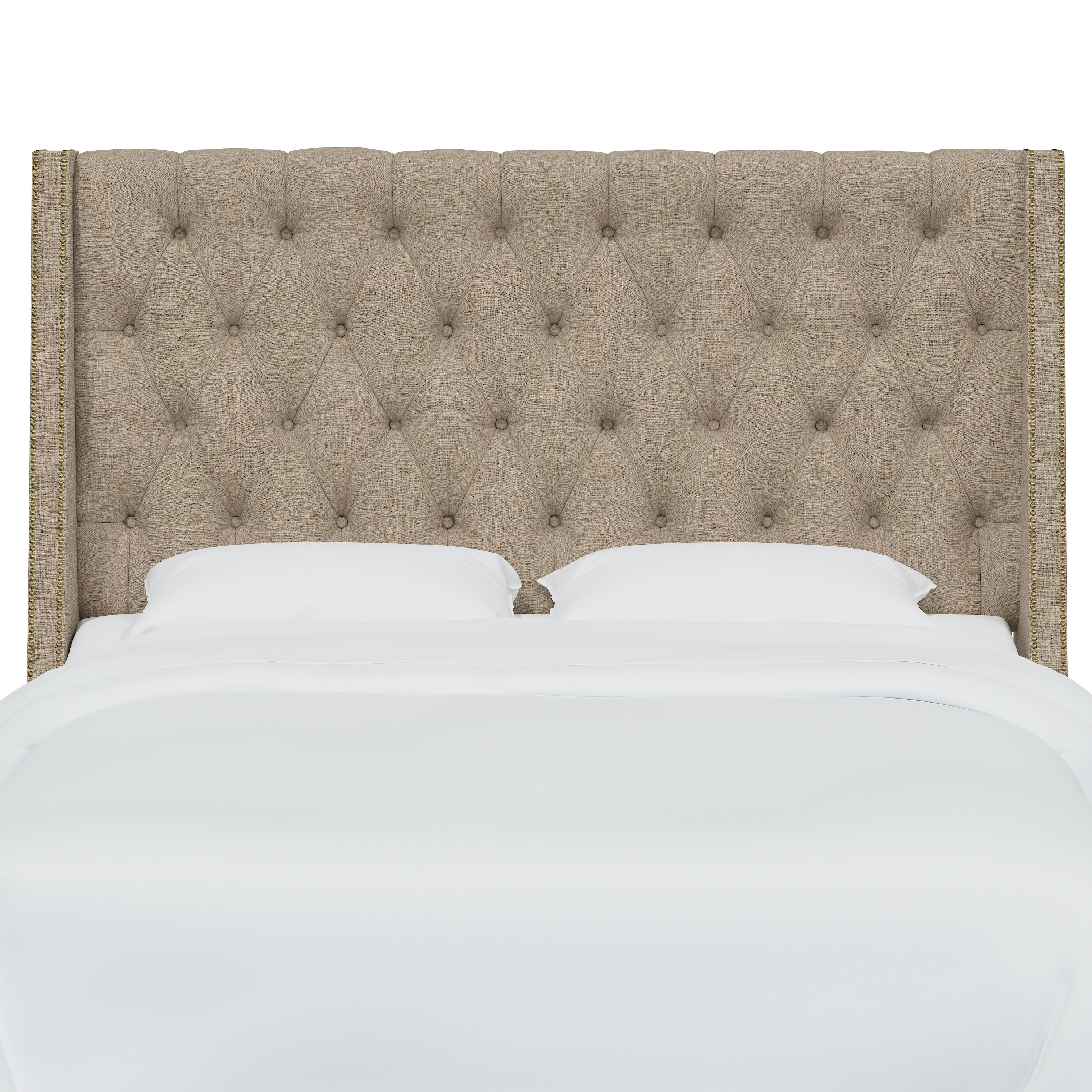 122NB-BRLNNSND Queen Sandstone Tufted Headboard-2