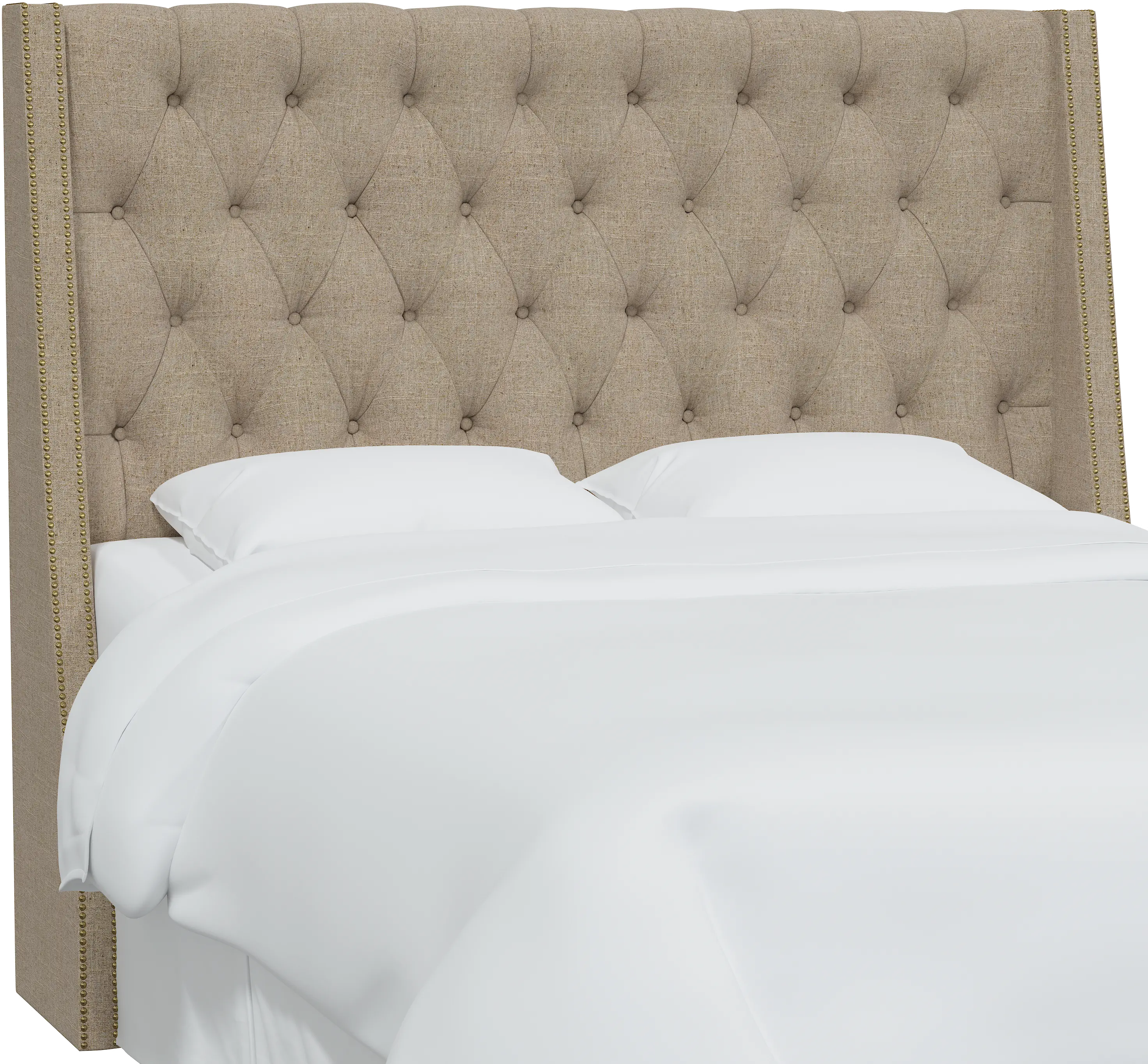120NB-BRLNNSND Twin Sandstone Tufted Headboard-1
