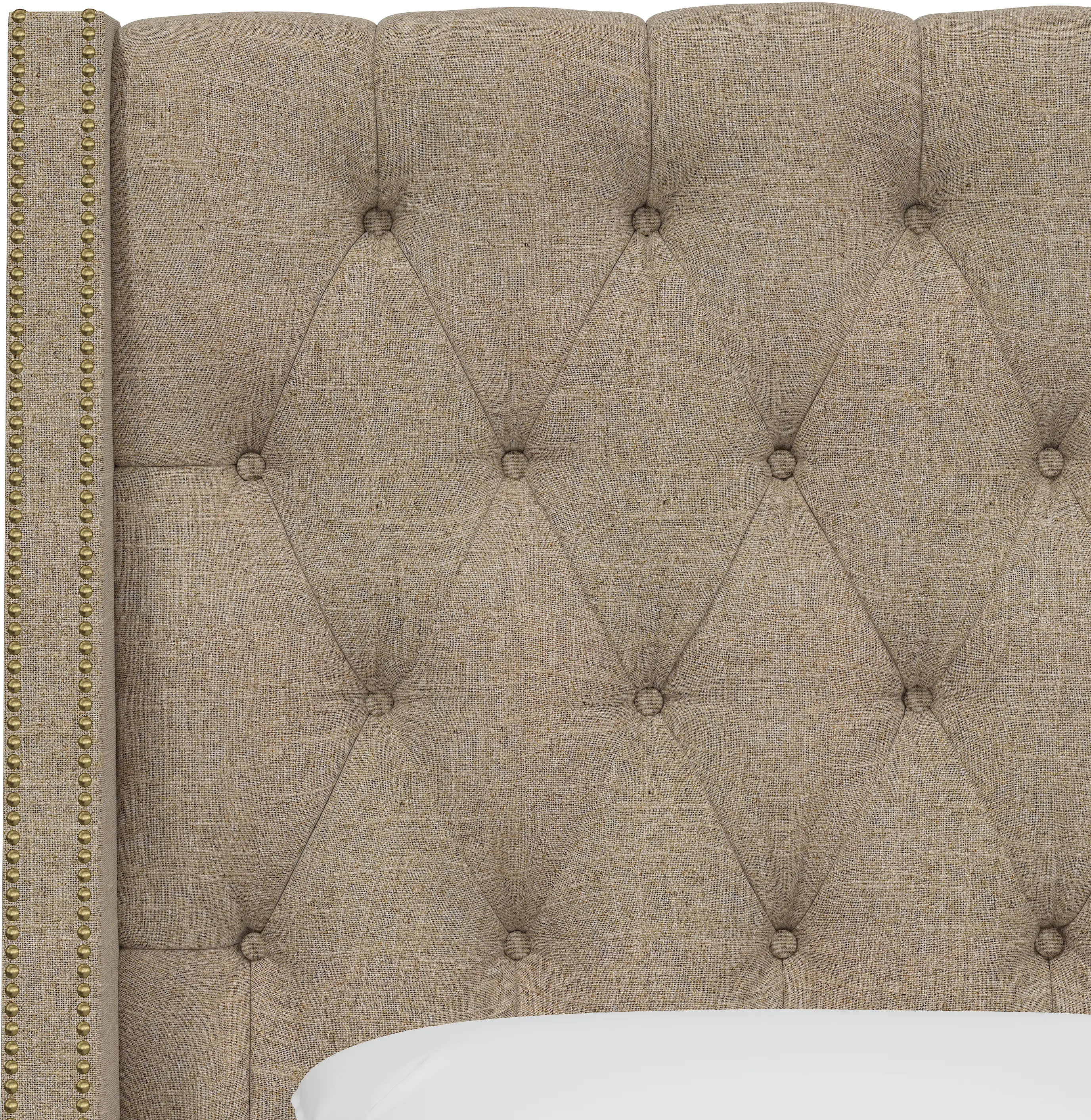 120NB-BRLNNSND Twin Sandstone Tufted Headboard-4