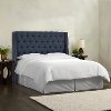 124NB-BRLNNNV California King Navy Tufted Headboard