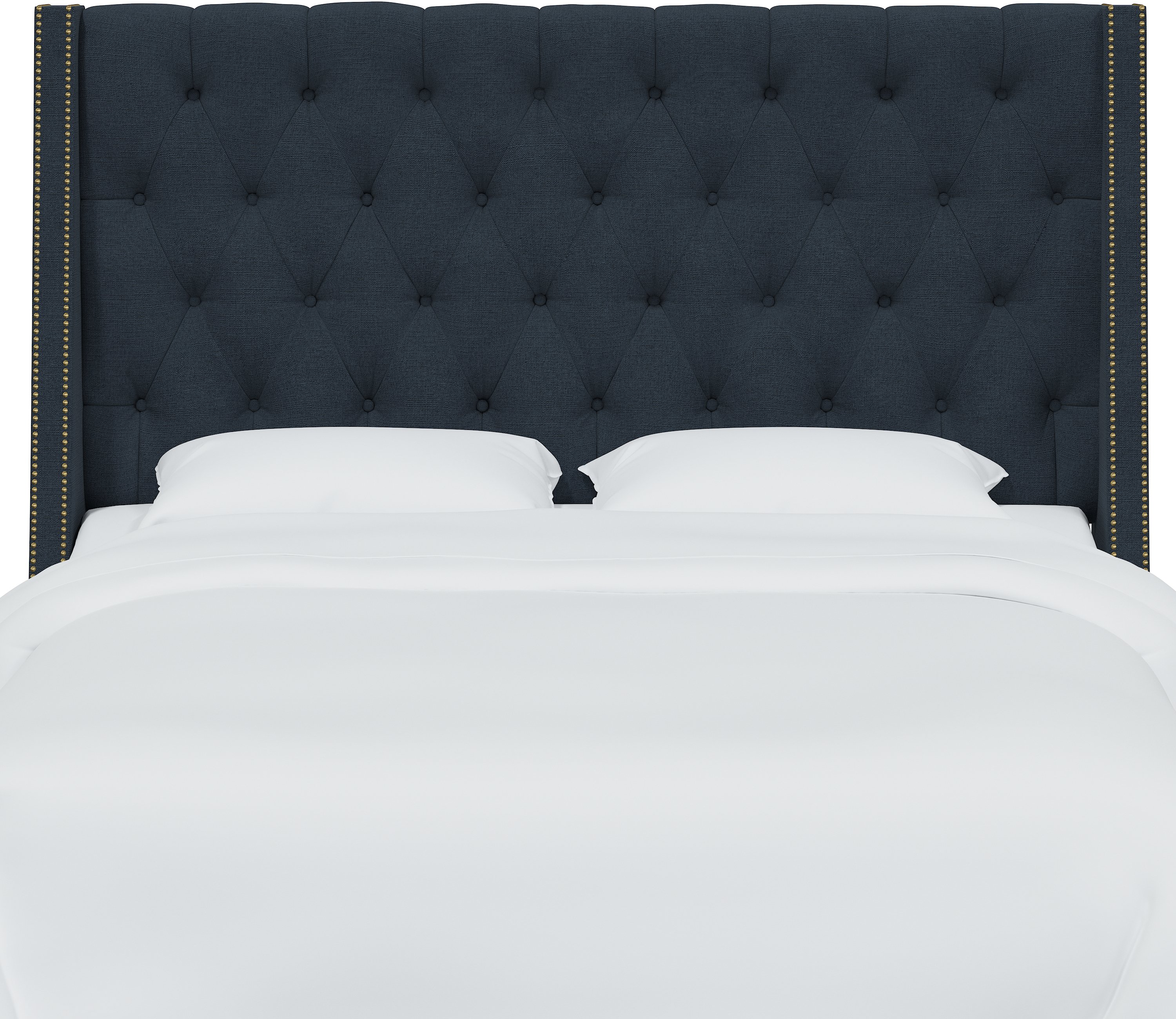 122NB-BRLNNNV Queen Navy Tufted Headboard-3