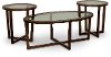 Traditional Round Cherry Occasional Table Group - 3 pack