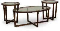 Traditional Round Cherry Table, Set of 3
