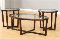 Traditional Round Cherry Table, Set of 3-3