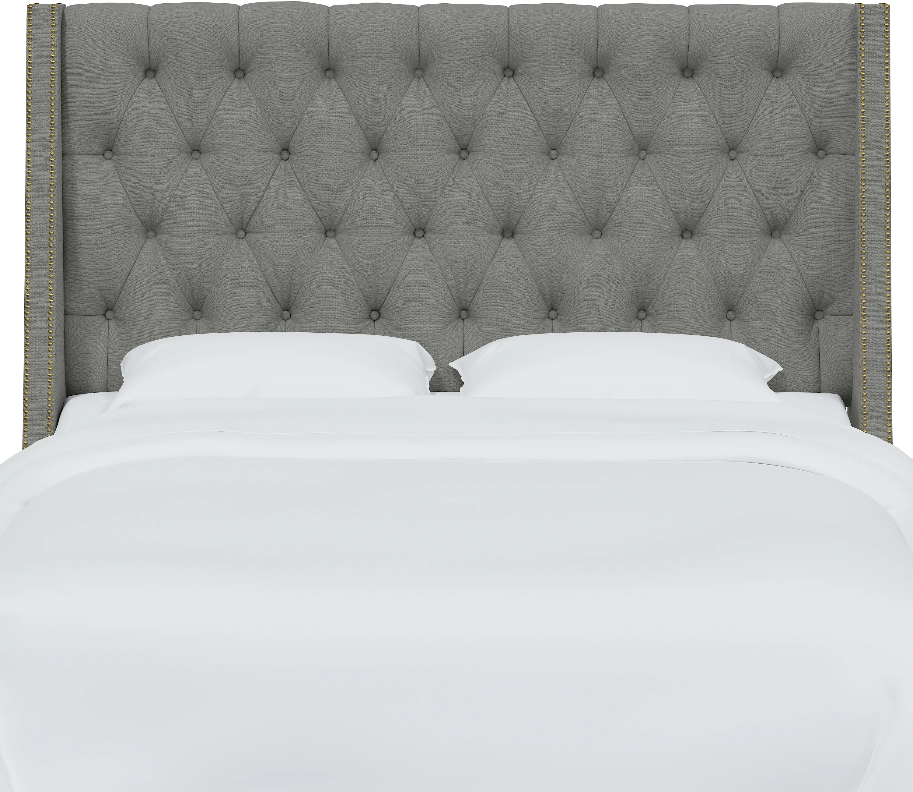 120NB-BRLNNGR Twin Gray Tufted Headboard-2