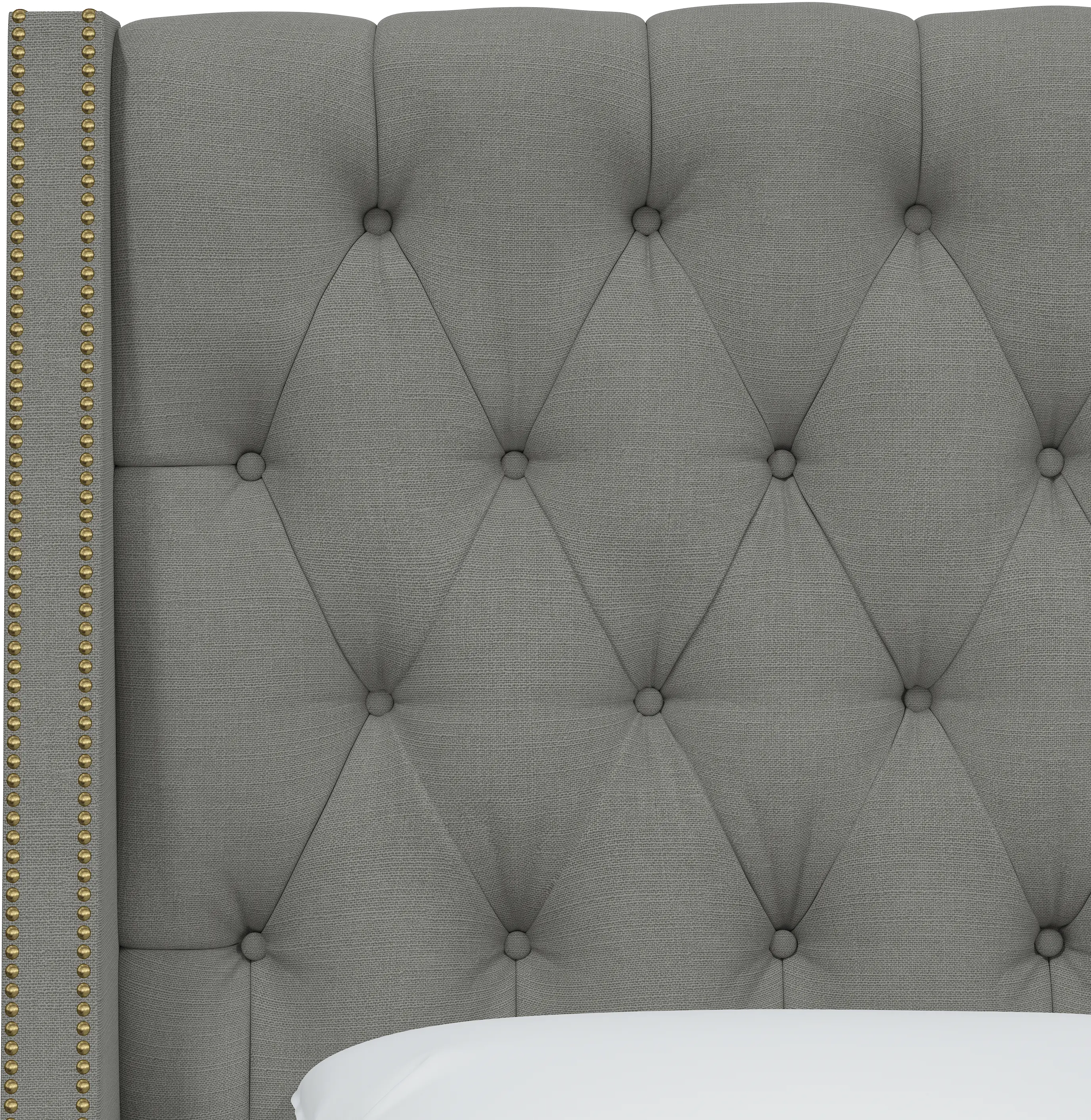 120NB-BRLNNGR Twin Gray Tufted Headboard-4