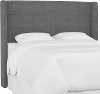 433KZMCHR King Gray Square Headboard