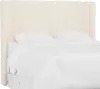 430TZMWHT Tiffany White Curved Wingback Twin Headboard - Skyline Furniture