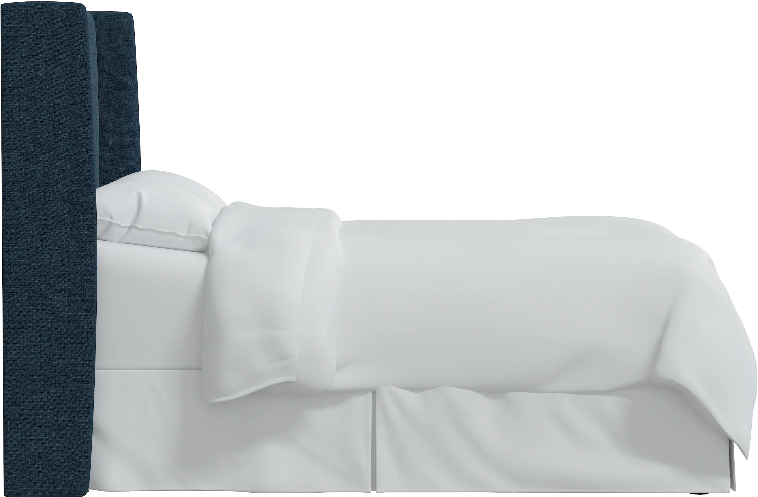 434CZMNV California King Navy Square Headboard-3