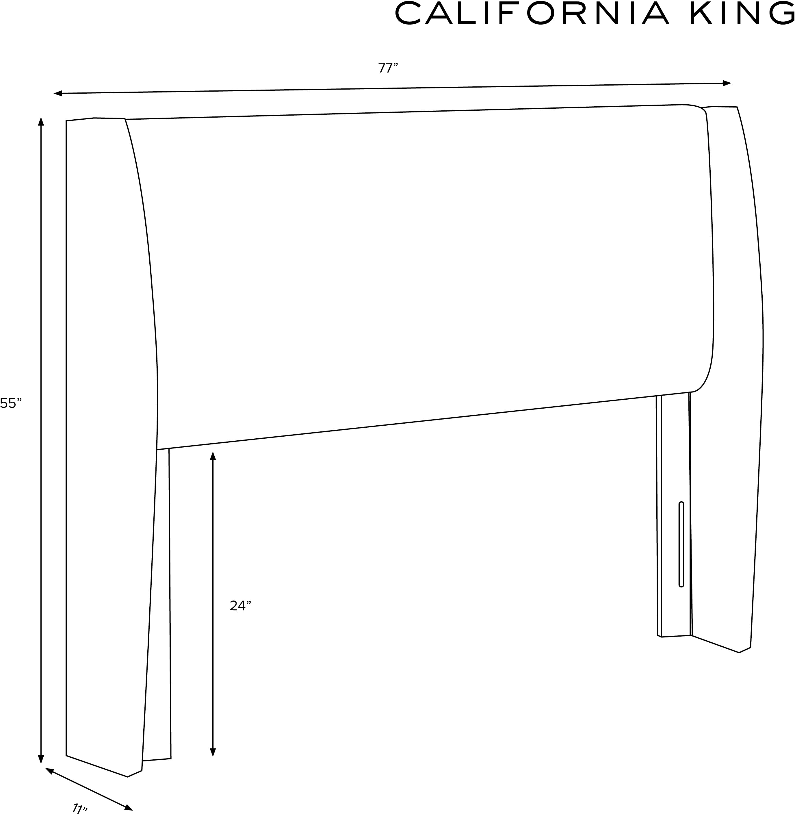 434CZMNV California King Navy Square Headboard-6