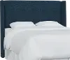 431FZMNV Tiffany Navy Curved Wingback Full Headboard - Skyline Furniture