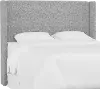 430TZMPMC Tiffany Gray Curved Wingback Twin Headboard - Skyline Furniture