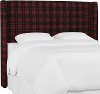 430TMCQBJLS Twin Black And Red Plaid Headboard