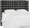 430TBRNPLDBLCS Twin Black And White Plaid Headboard