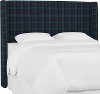 430TBLCBLC Twin Blue And Green Plaid Headboard
