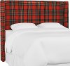 430TANCSTWRD Twin Red And Green Plaid Headboard