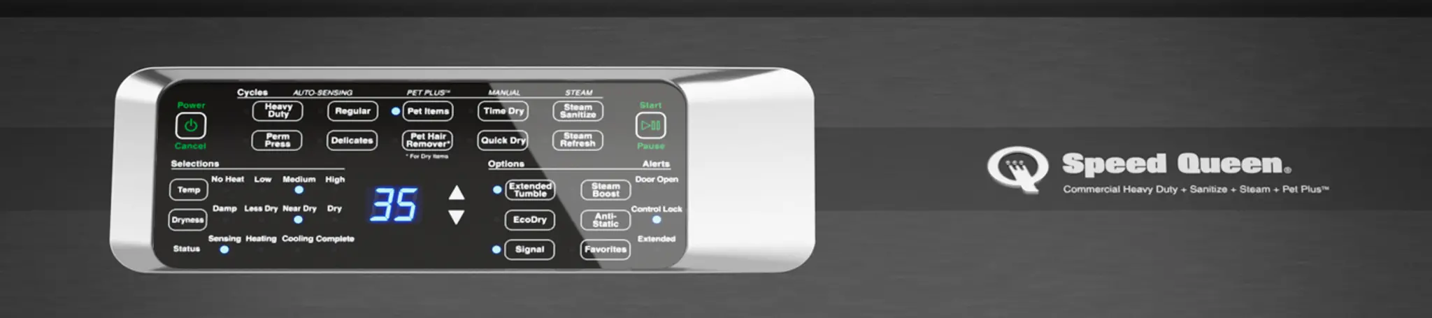 DR7003WE Speed Queen Electric Dryer - White, TR7-4