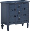 Transitional Fowler Blue Three Drawer Chest