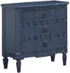 Transitional Fowler Blue Three Drawer Chest