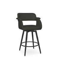 Modern Dark Gray Swivel Counter Height Stool - Sorrento