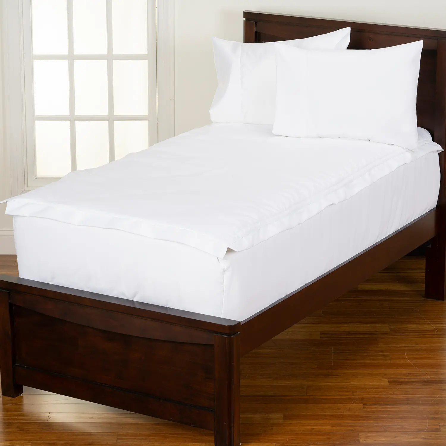 Snowy White Twin 3 Piece Bunkie Deluxe Bedding-1