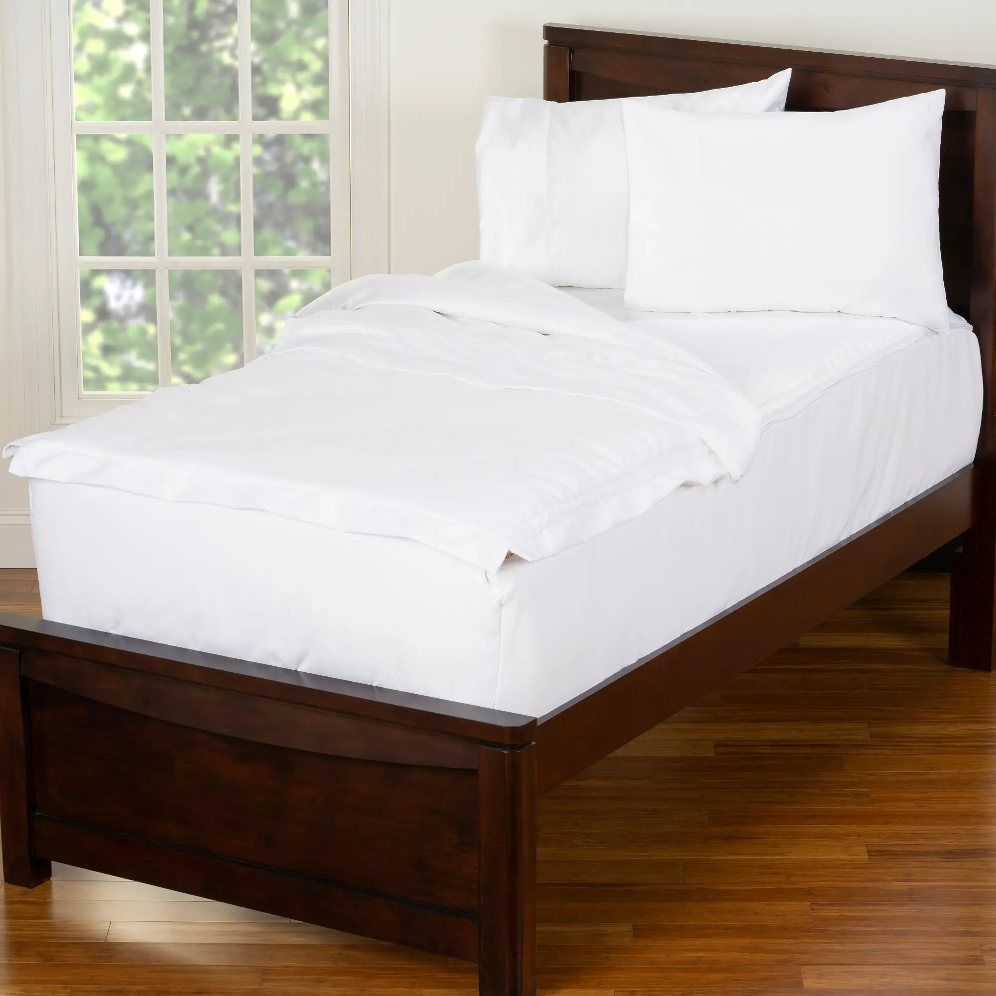 Snowy White Twin 3 Piece Bunkie Deluxe Bedding-3