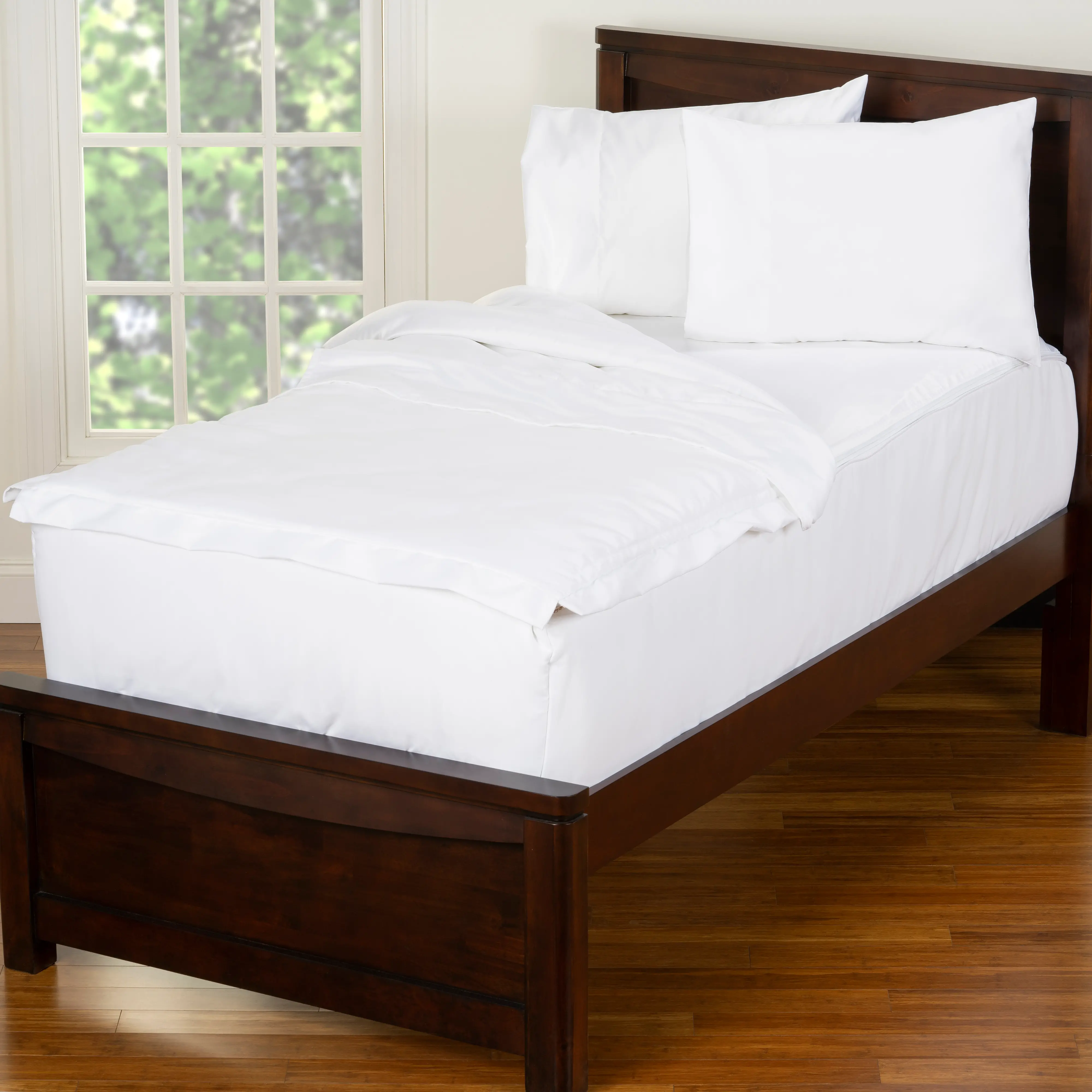 Snowy White Twin 3 Piece Bunkie Deluxe Bedding-4