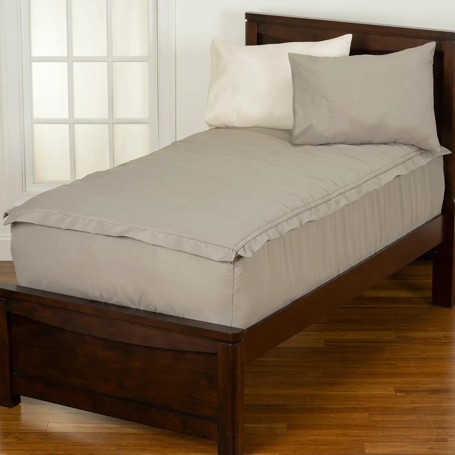 Gray and Cream Twin 3 Piece Trail Blazer Bunkie Deluxe Bedding-3