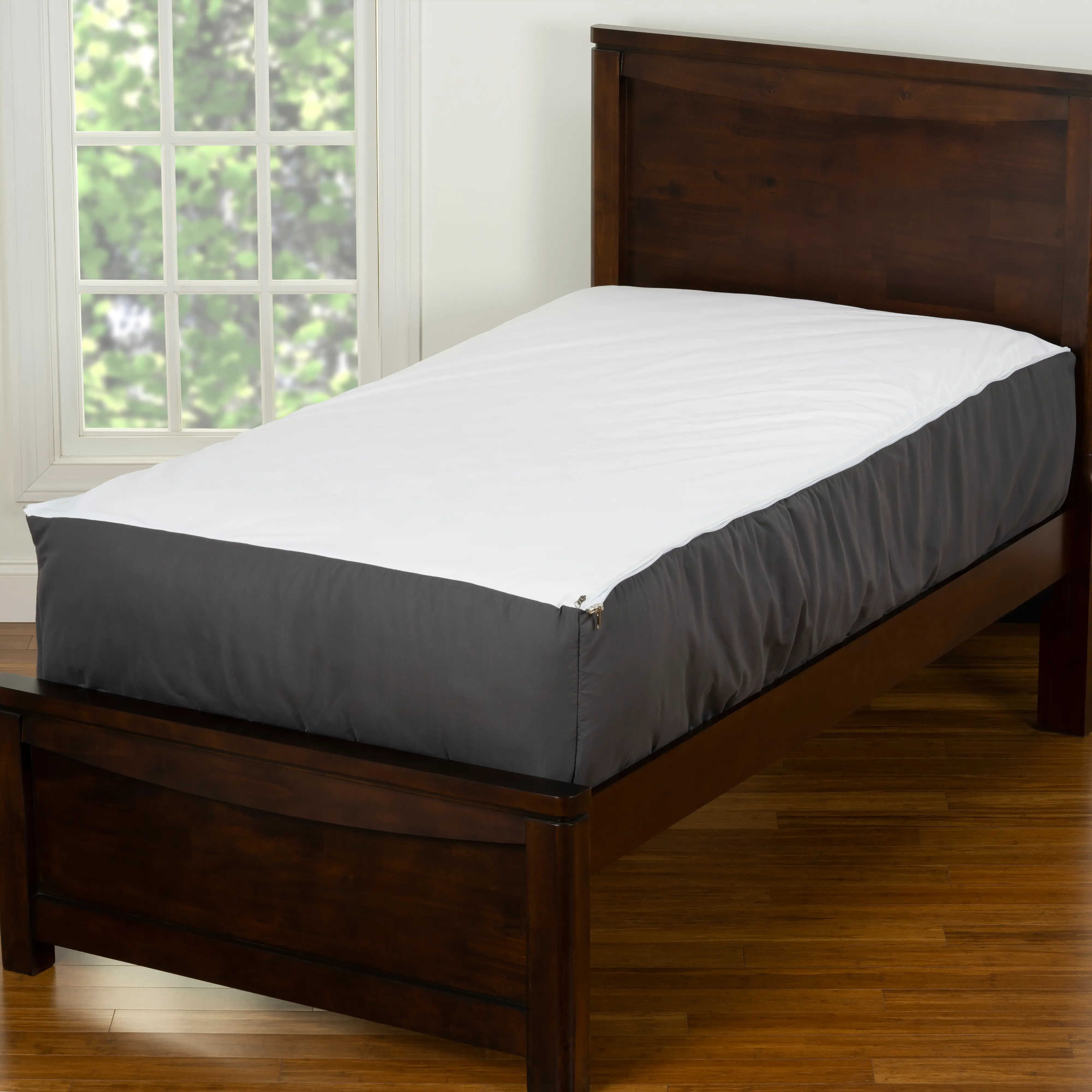 Gray, White, and Black Twin Tech On Bunkie Deluxe Bedding-4