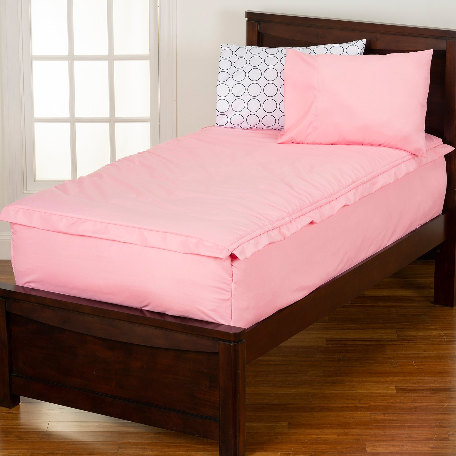 Pink and White Twin 3 Piece Tickle Me Bunkie Deluxe Bedding-1