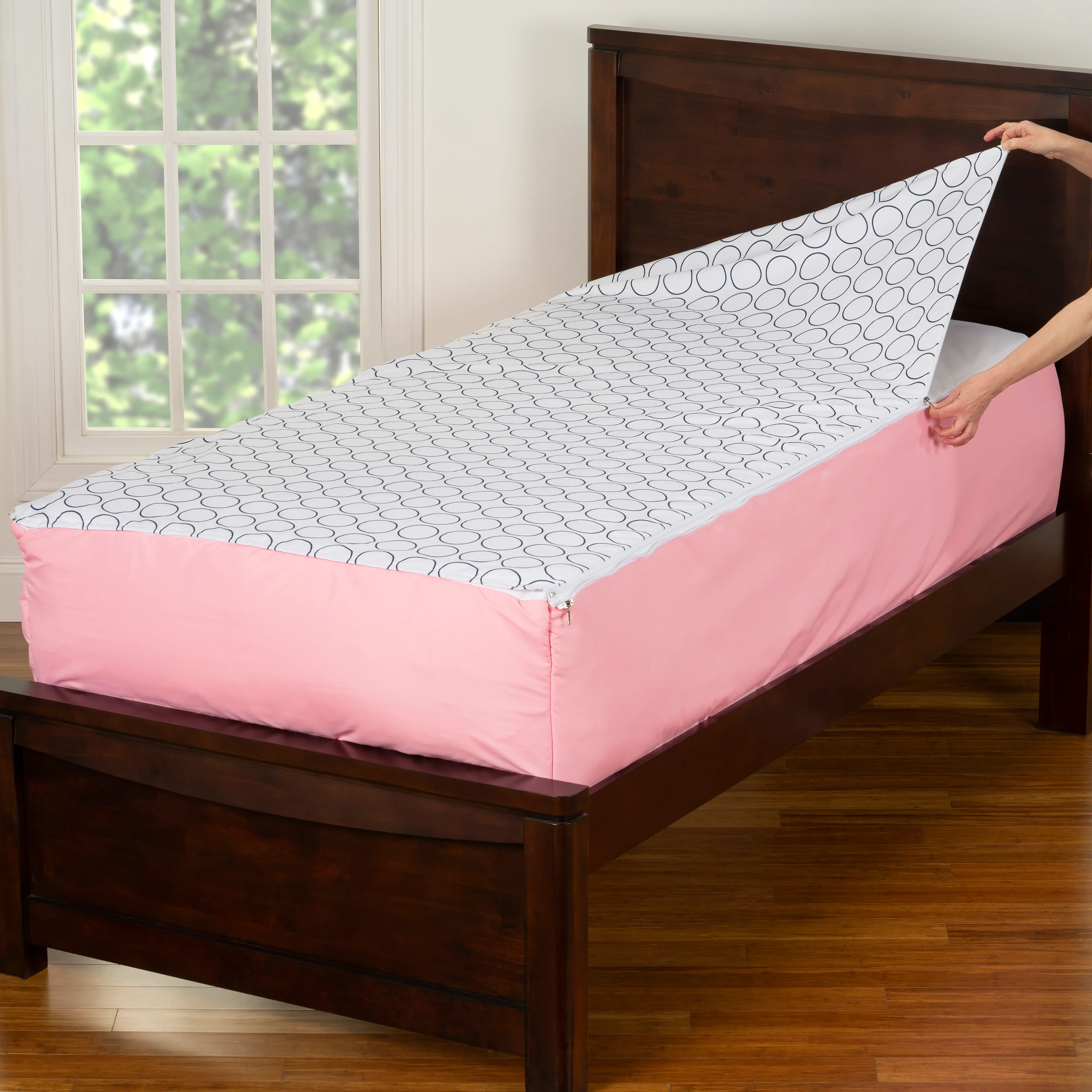 Pink and White Twin 3 Piece Tickle Me Bunkie Deluxe Bedding-5