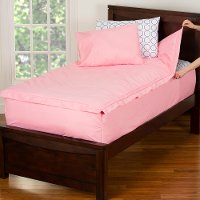 Pink and White Full 5 Piece Tickle Me Bunkie Deluxe Bedding-3