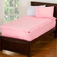 Pink and White Full 5 Piece Tickle Me Bunkie Deluxe Bedding-4