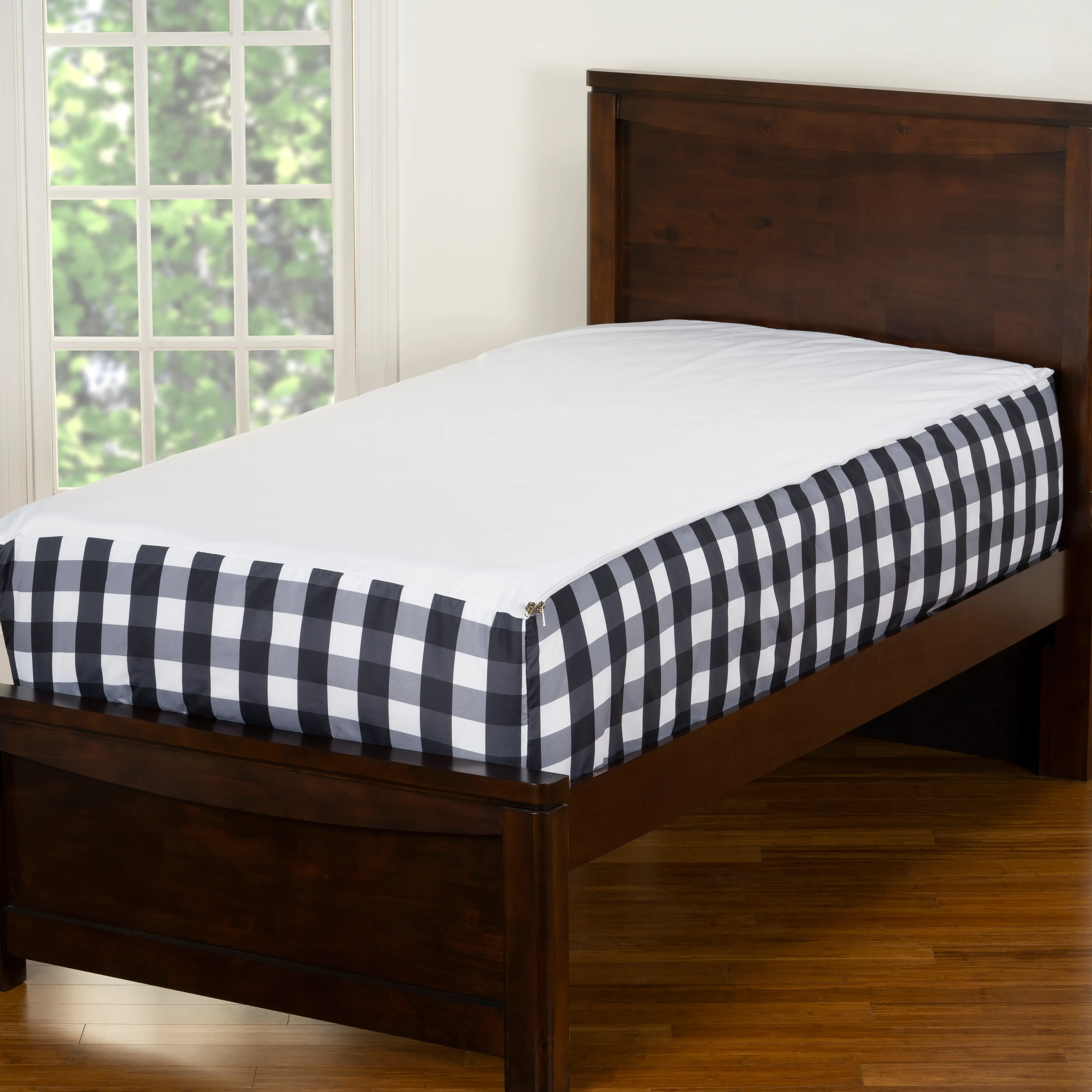 Black and White Twin Check It Twice Bunkie Deluxe Bedding-2