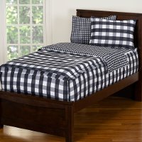 Black and White Full Check It Twice Bunkie Deluxe Bedding-4