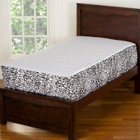 Black and White Full Graphic Blooms Bunkie Deluxe Bedding-2