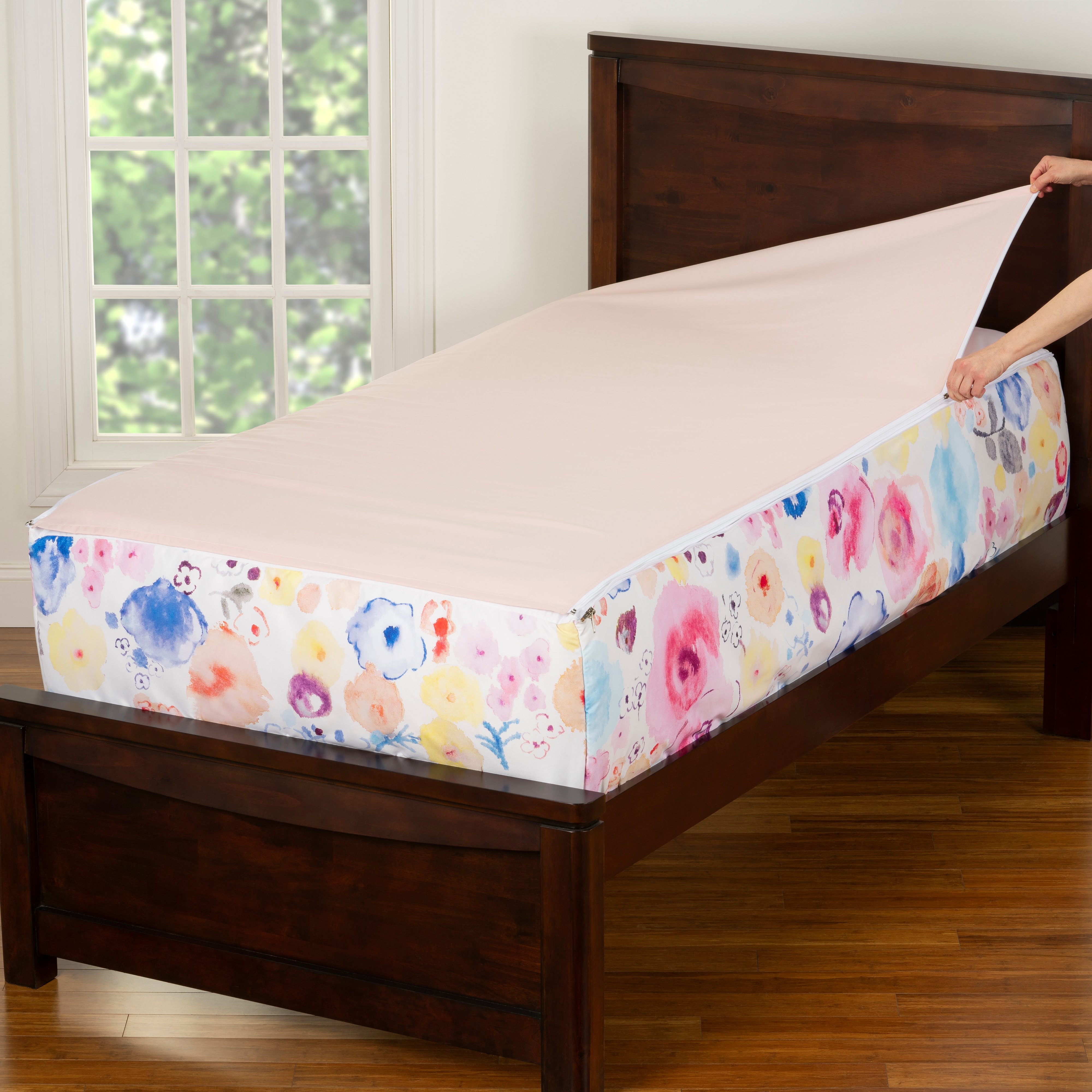 White and Pink Polka Dot Twin Poppies Bunkie Deluxe Bedding-2