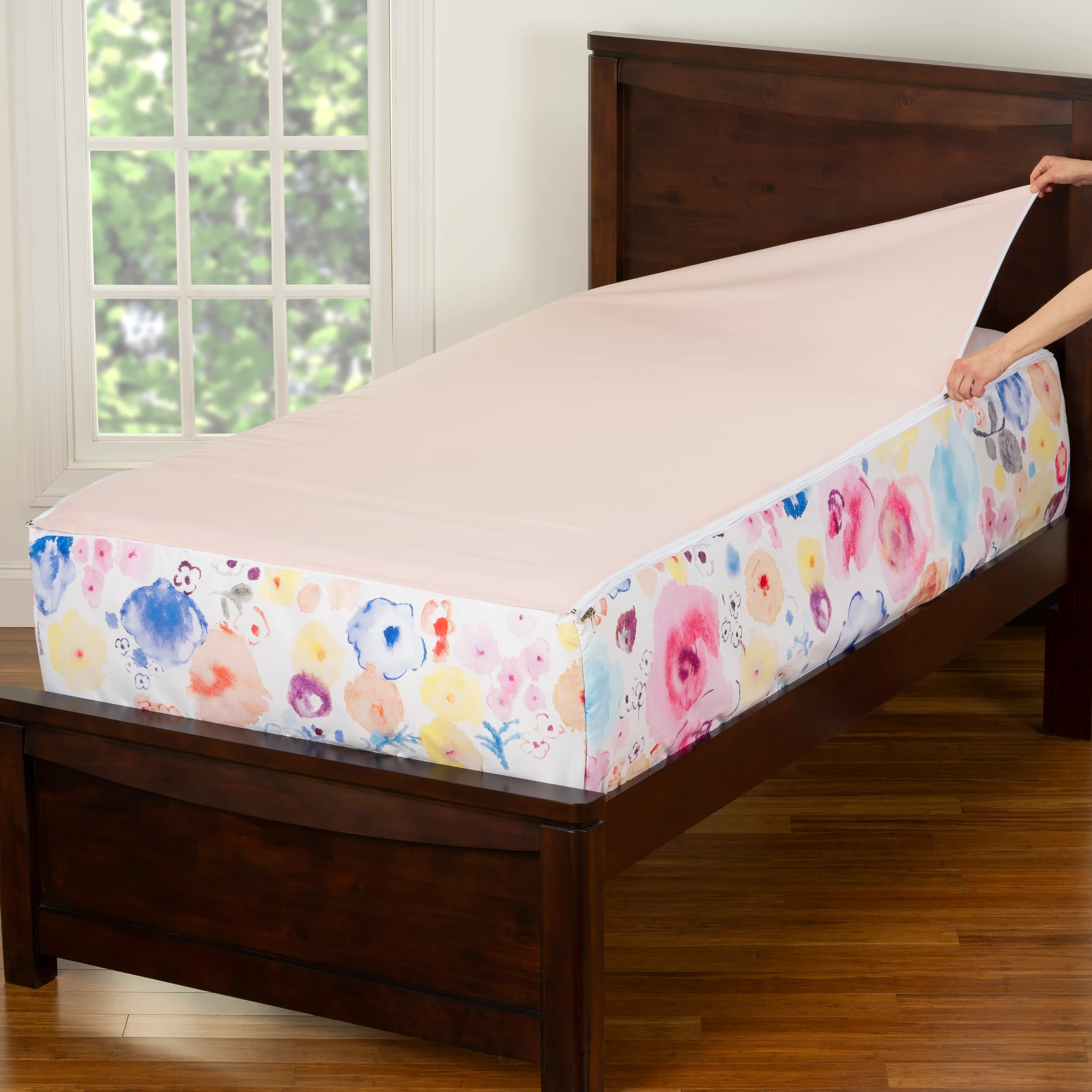 White and Pink Polka Dot Twin Poppies Bunkie Deluxe Bedding-2