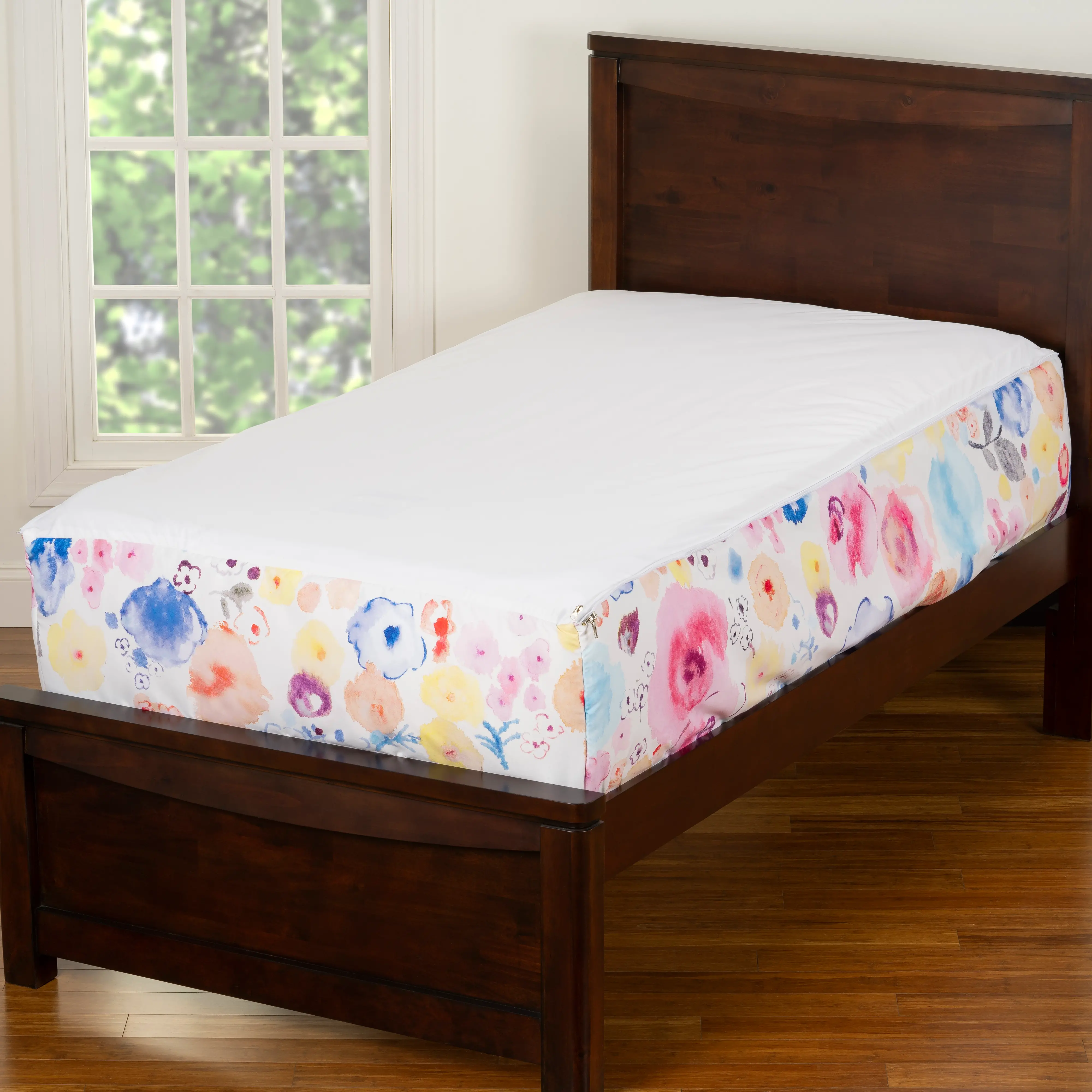 White and Pink Polka Dot Twin Poppies Bunkie Deluxe Bedding-3