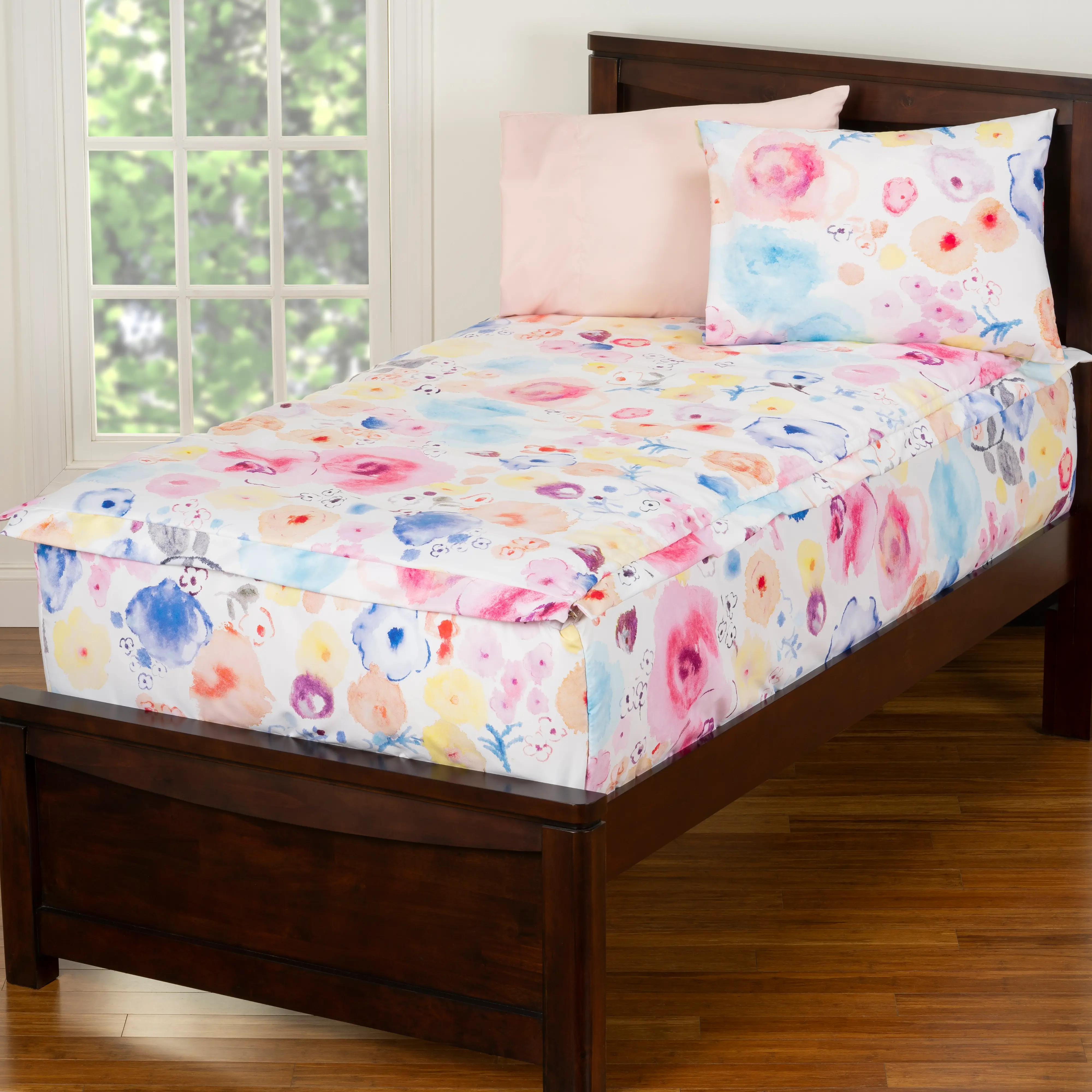 White and Pink Polka Dot Twin Poppies Bunkie Deluxe Bedding-4