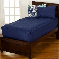 Navy Blue Twin 3 Piece Midnight Oasis Bunkie Deluxe Bedding-4