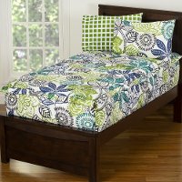 White, Green and Blue Twin Tropical Retreat Bunkie Deluxe Bedding-2