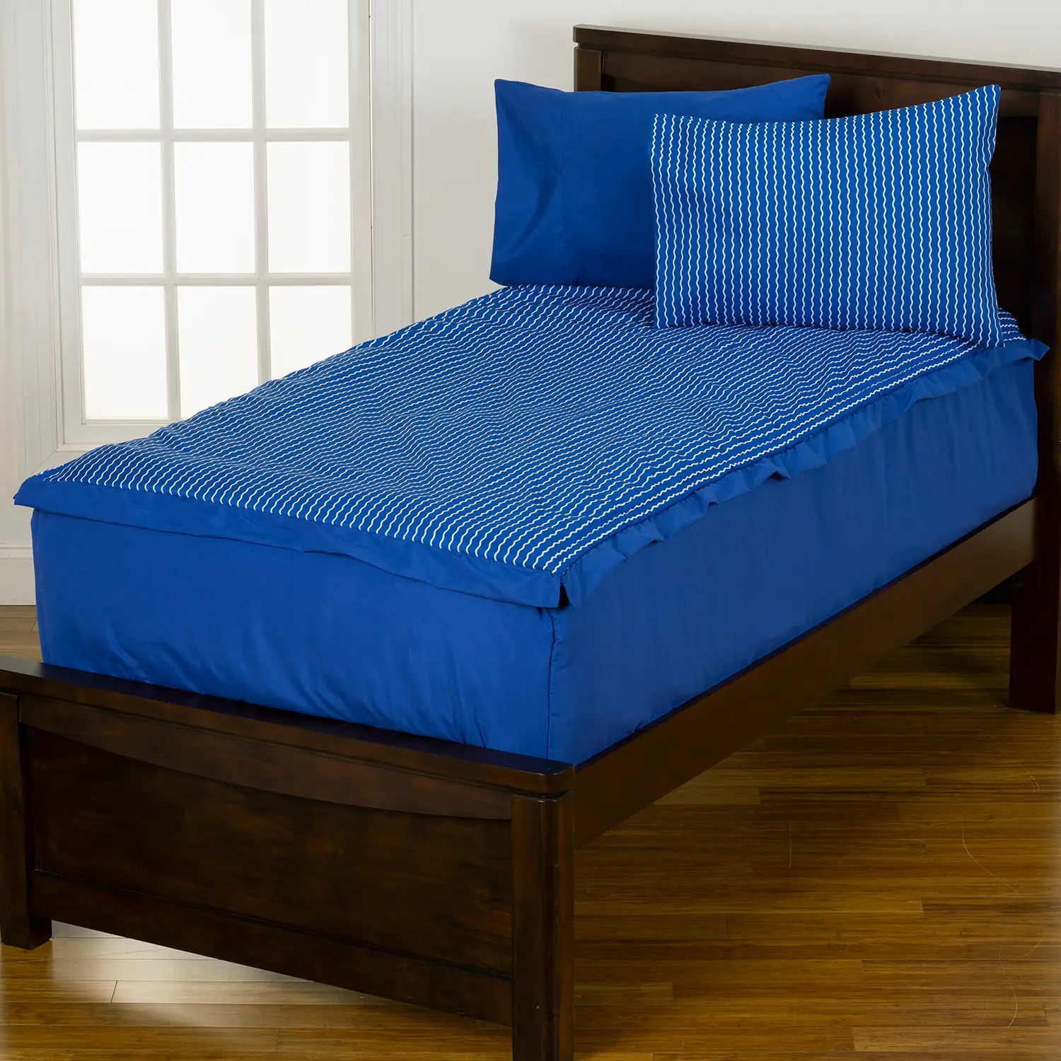 Blue, White and Gray Twin Waverunner Bunkie Deluxe Bedding-3