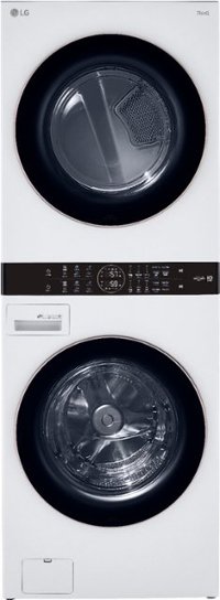 WKE100HWA Single Unit Front Load LG WashTower with Center Control 4.5 cu. ft. Washer and 7.4 cu. ft. Electric Dryer - White-1